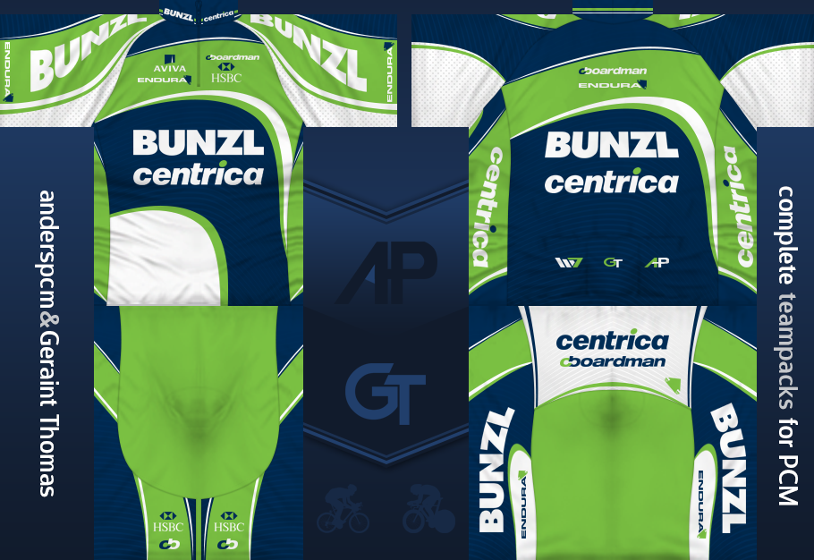 Main Shirt for Team Bunzl - Centrica