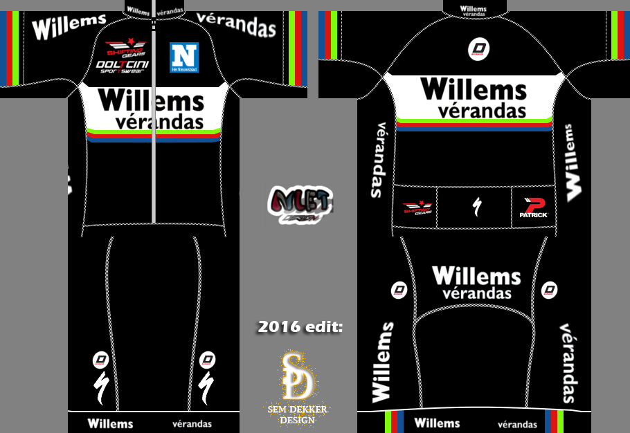 Main Shirt for Verandas Willems Cycling Team