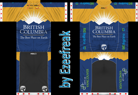 Main Shirt for British Columbia Cycling