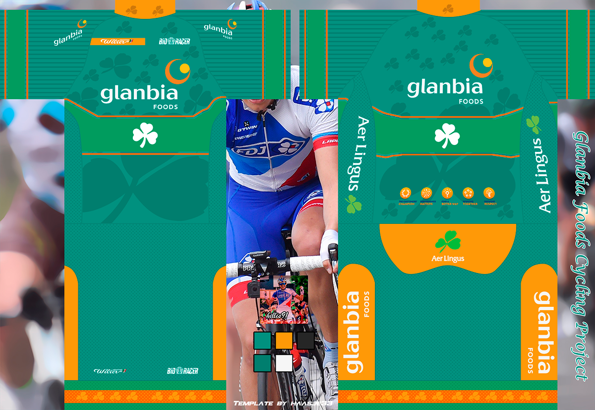 Main Shirt for Glanbia Foods Cycling Project