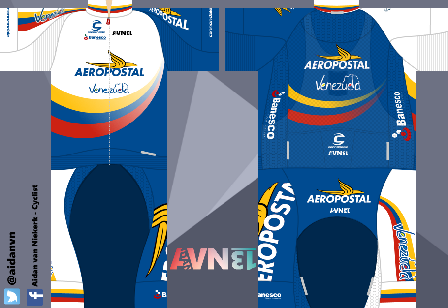 Main Shirt for Aeropostal Venezuela Ciclismo