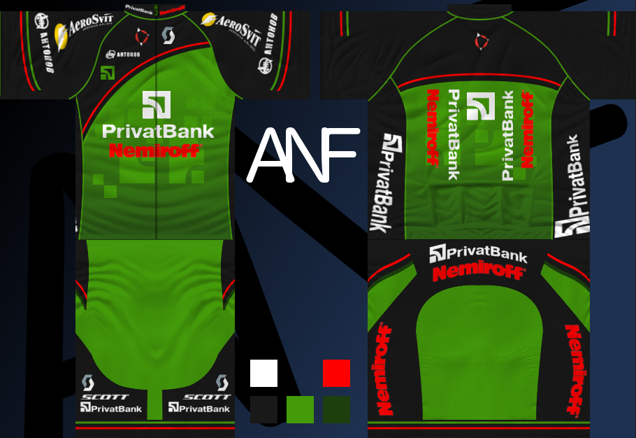 Main Shirt for Privatbank - Nemiroff Professional Cycling Team