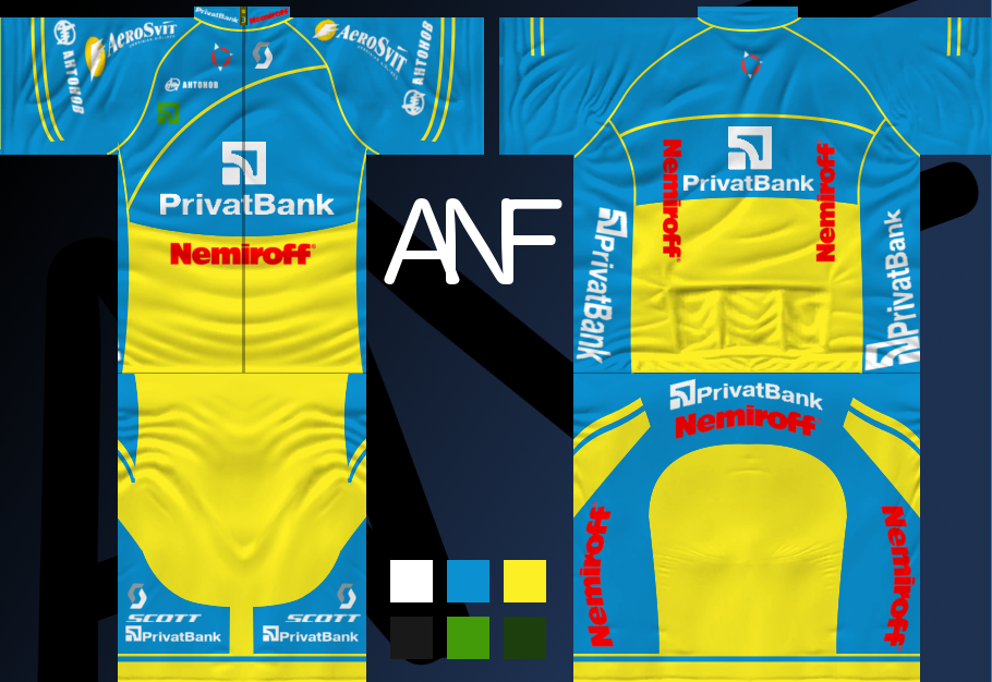 Main Shirt for Privatbank - Nemiroff Professional Cycling Team