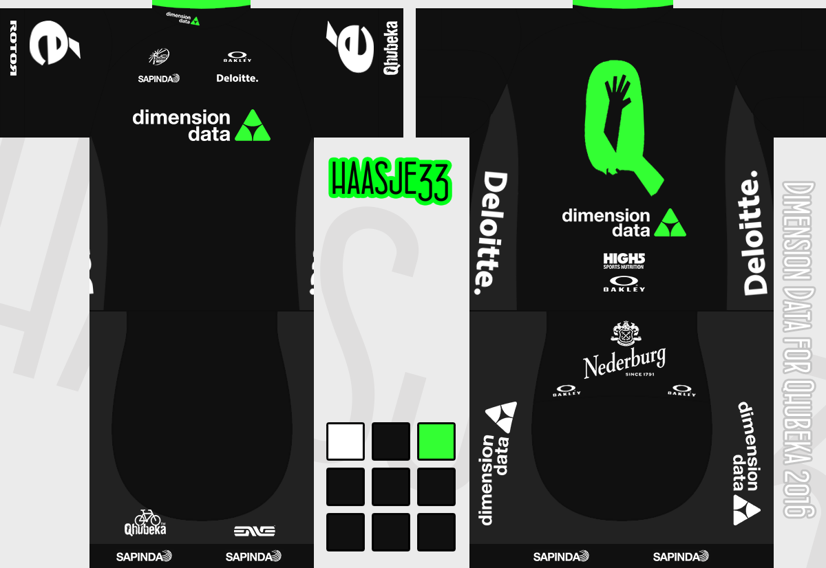 Main Shirt for Dimension Data for Qhubeka Continental Team