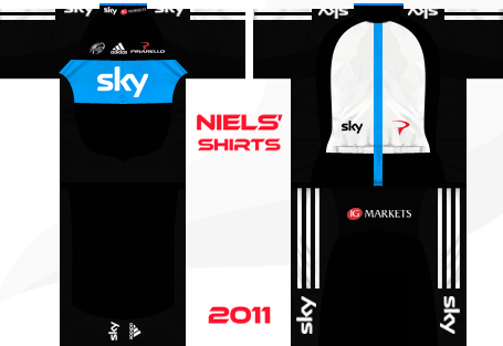 Main Shirt for Sky Professional Cycling Team