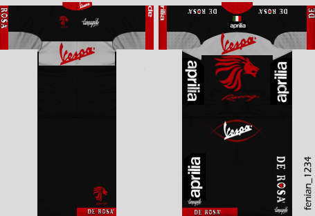 Main Shirt for The Vespa - Aprilia - De Rosa Racing Team