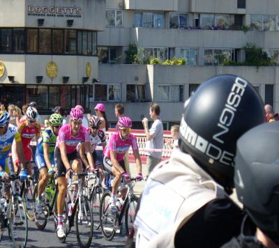 The front of the peleton