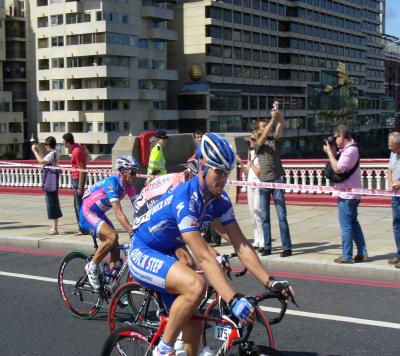 Quickstep rider going over the bridge