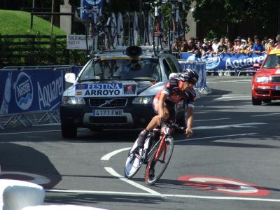 David Arroyo in the '07 TdF Prologue