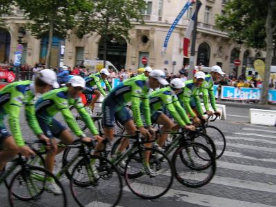 Liquigas  TDF celebration lap