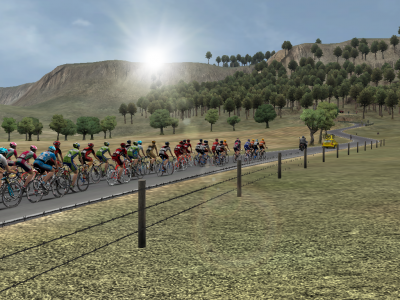 A calm day for the peleton